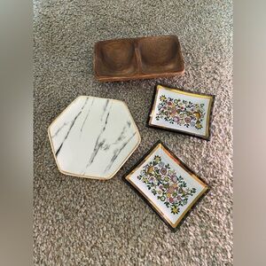 4 Ring Holders/ 4 trinket dishes